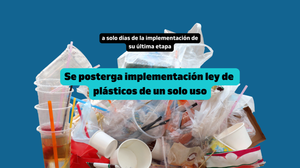 Congreso votó por postergar la implementación de la última etapa de la ley de plásticos de un solo uso.